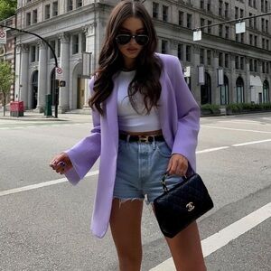 Alfred Dunner Light Purple Women's Blazer